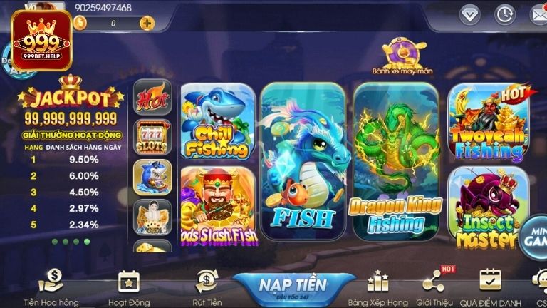 Các tựa game bắn cá nổi bật tại 999BET