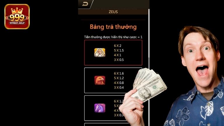 Cập nhật luật chơi nổ hũ Zeus 999BET mới nhất