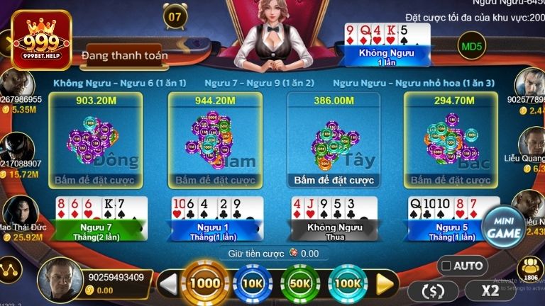 Luật chơi bài Ngưu Ngưu 999BET cơ bản, dễ hiểu